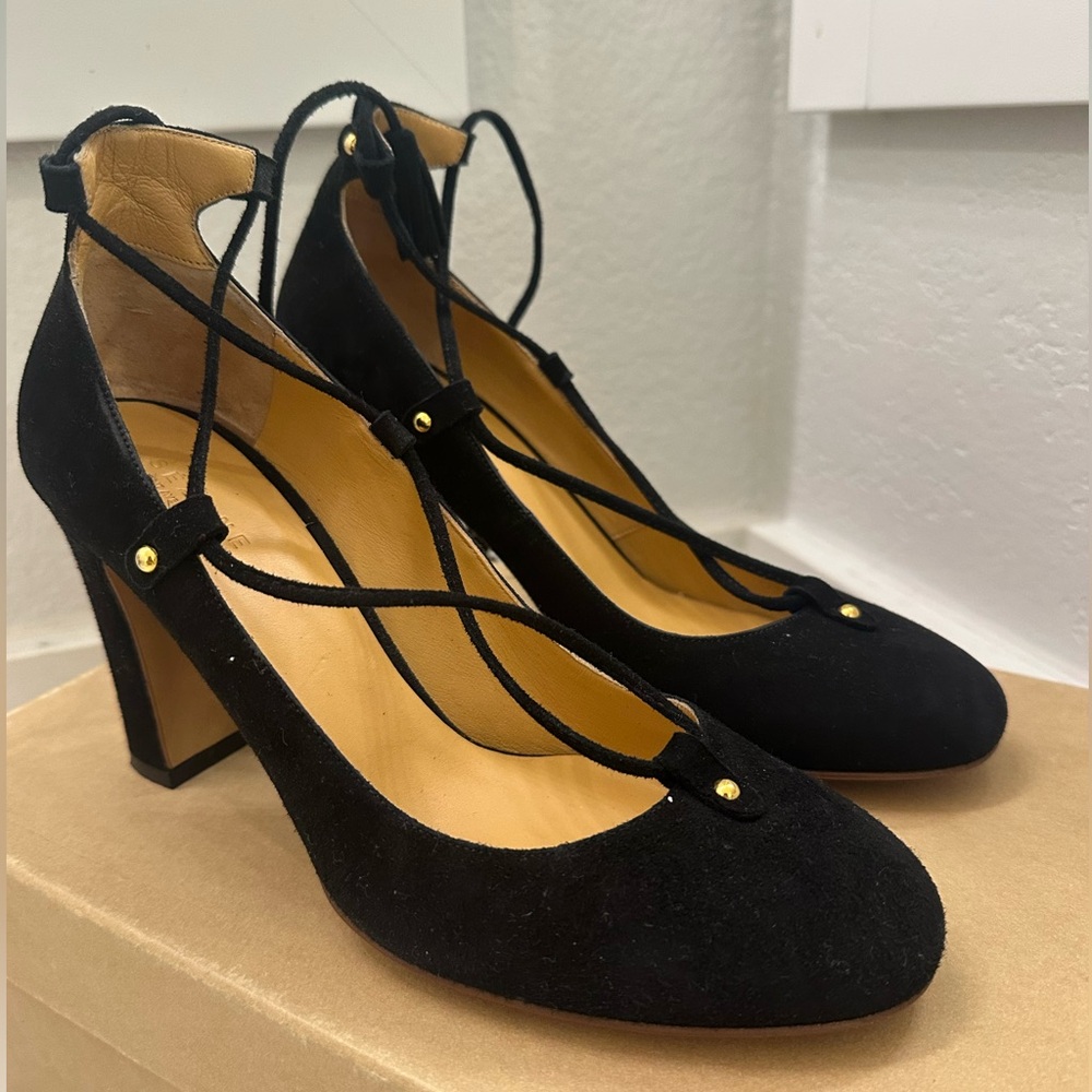 Sezane High Maddy Heels in Suede